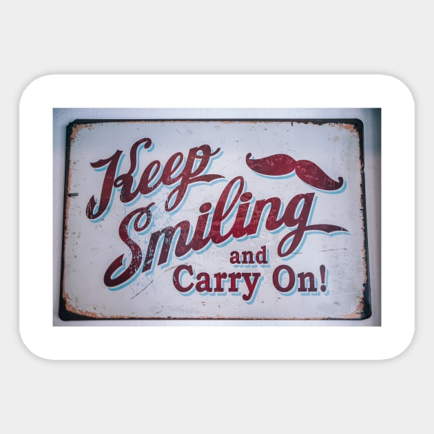 keep smiling and carry on Sticker by aboss